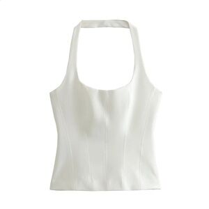 Zara White Halter Top